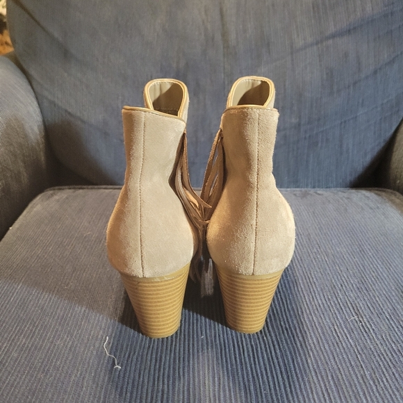 Leather suede Chunky  fringeboots y2k - Picture 7 of 9